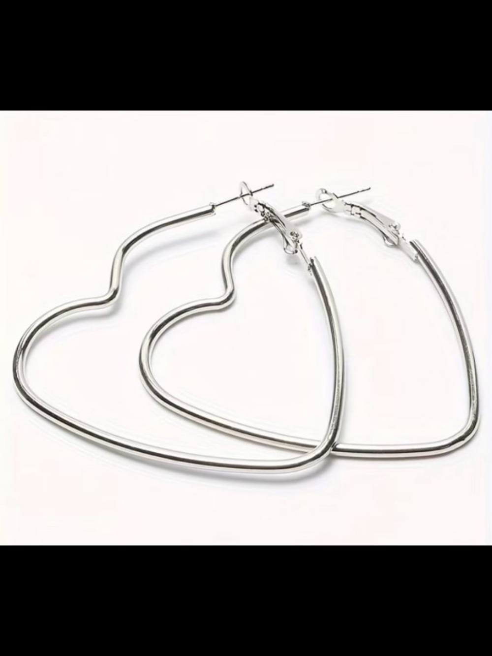 New! Fashionable And Minimalist Style Sweet Big Heart Peach Heart Earrings.